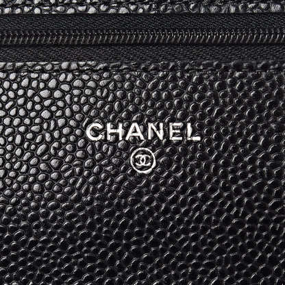 Chanel Caviar Quilted Wallet On Chain WOC Black 5 of 12