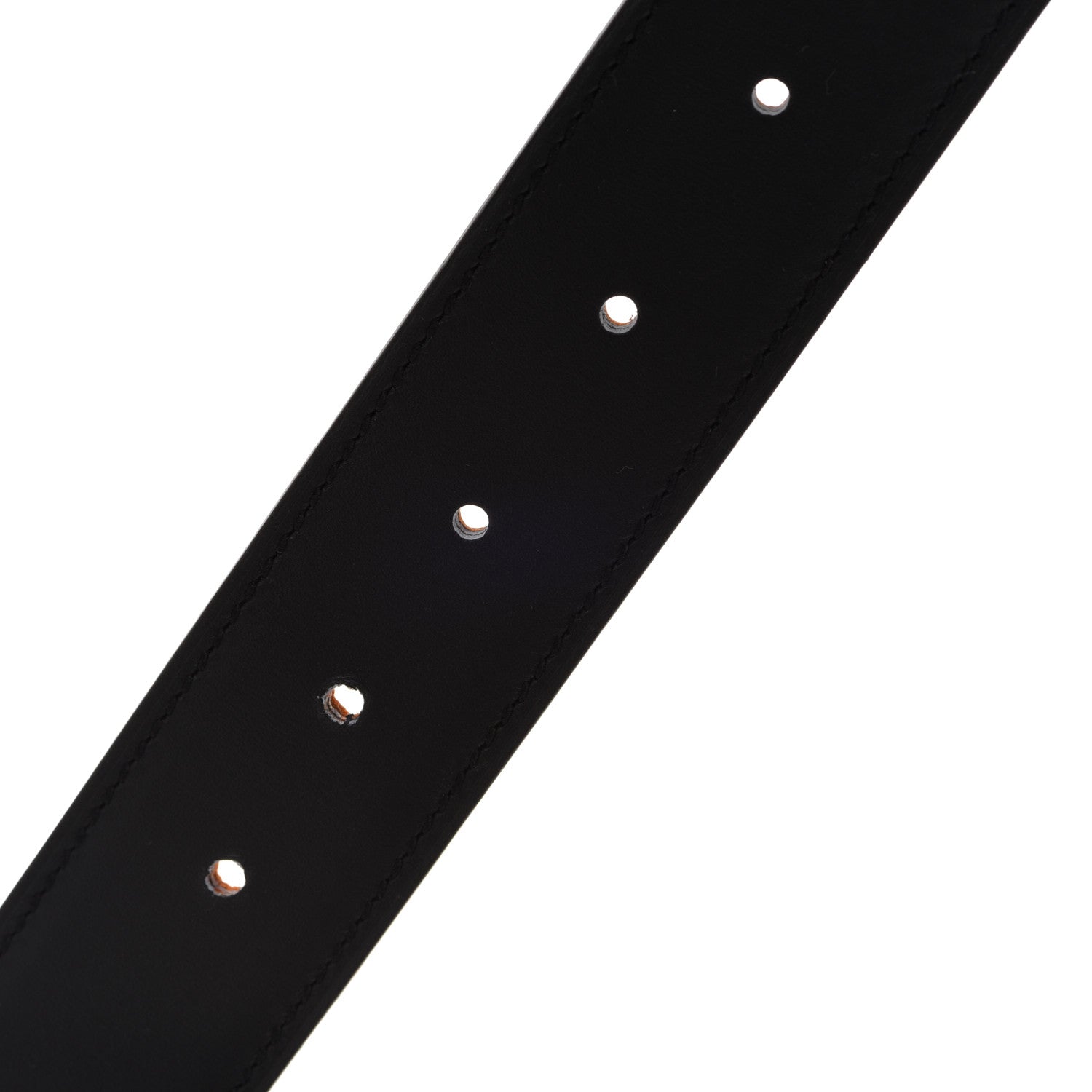 Hermes Box Togo 32mm H Belt 90 Black Orange 8 of 10
