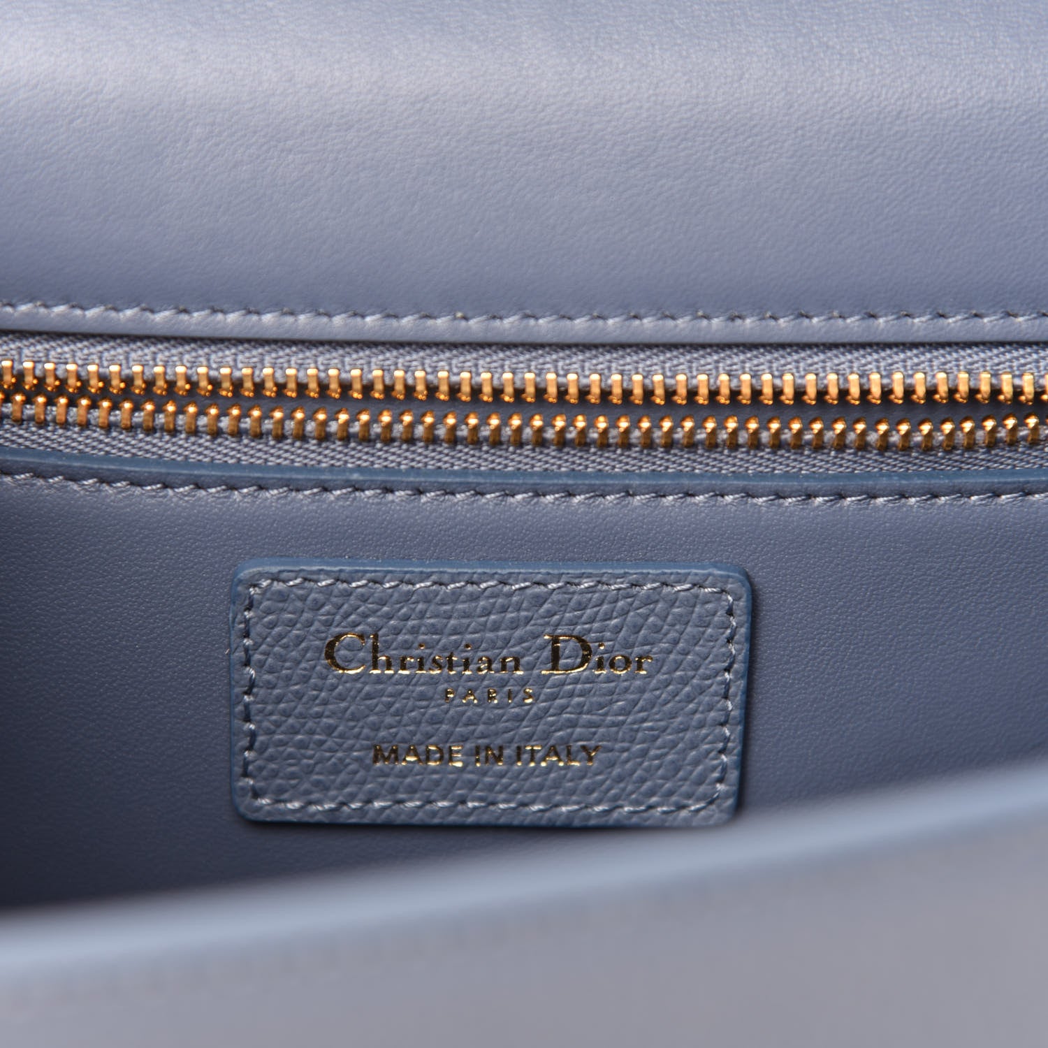 Christian Dior Grained Calfskin 30 Montaigne Flap Bag Blue 8 of 10