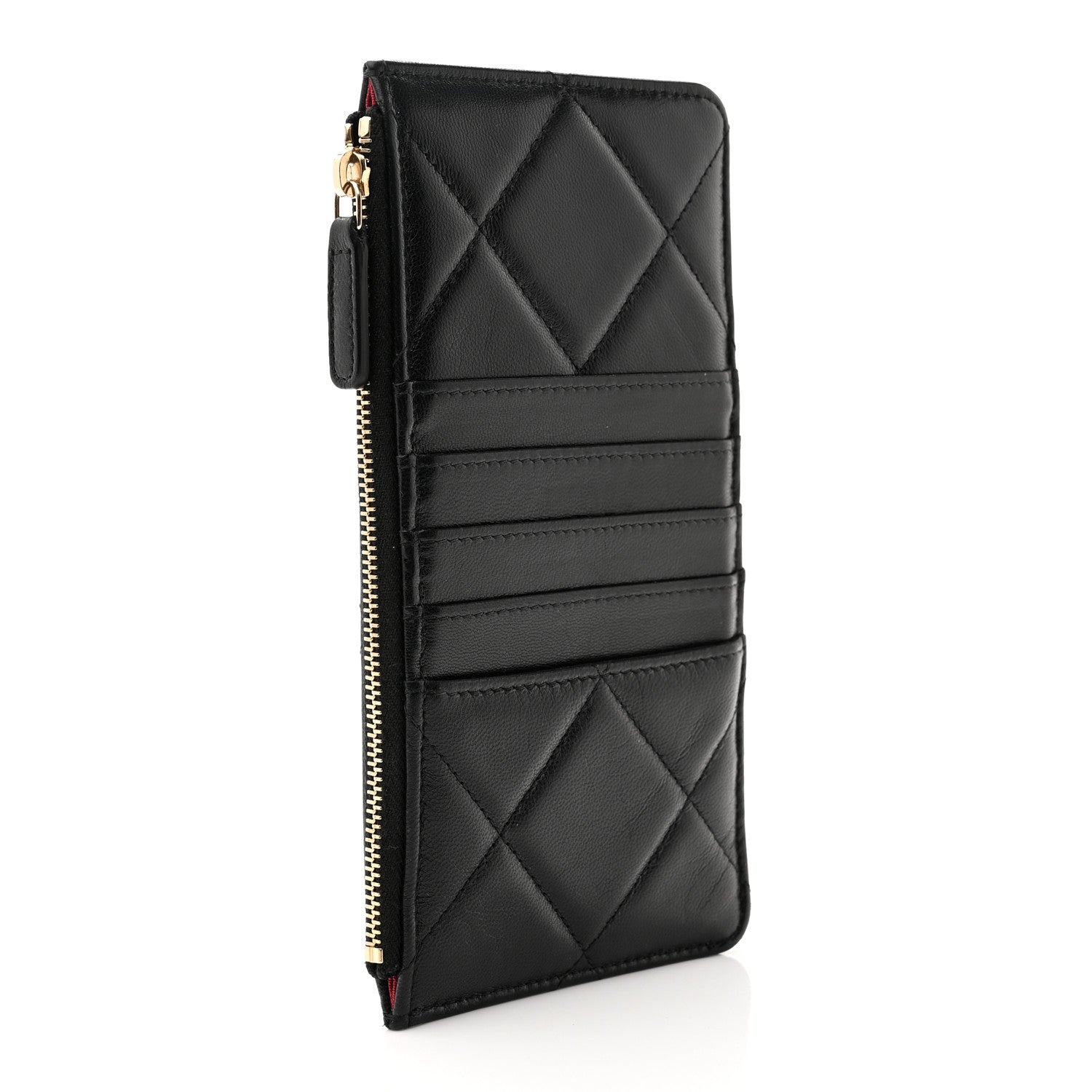 Chanel Lambskin Quilted Chanel 19 Phone and Card Holder Black 3 of 10