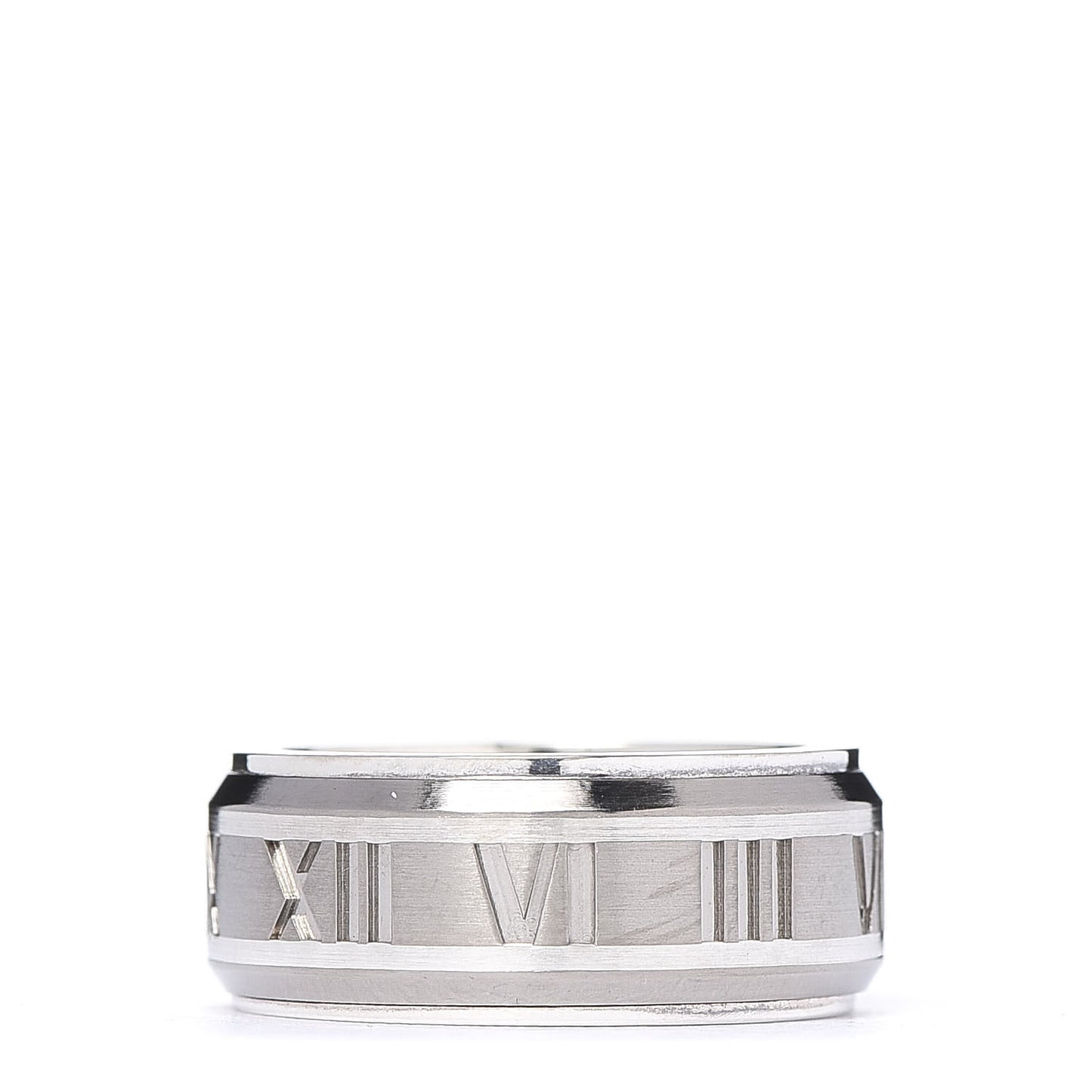 Sterling Silver Titanium Atlas Band Ring 53 6.25