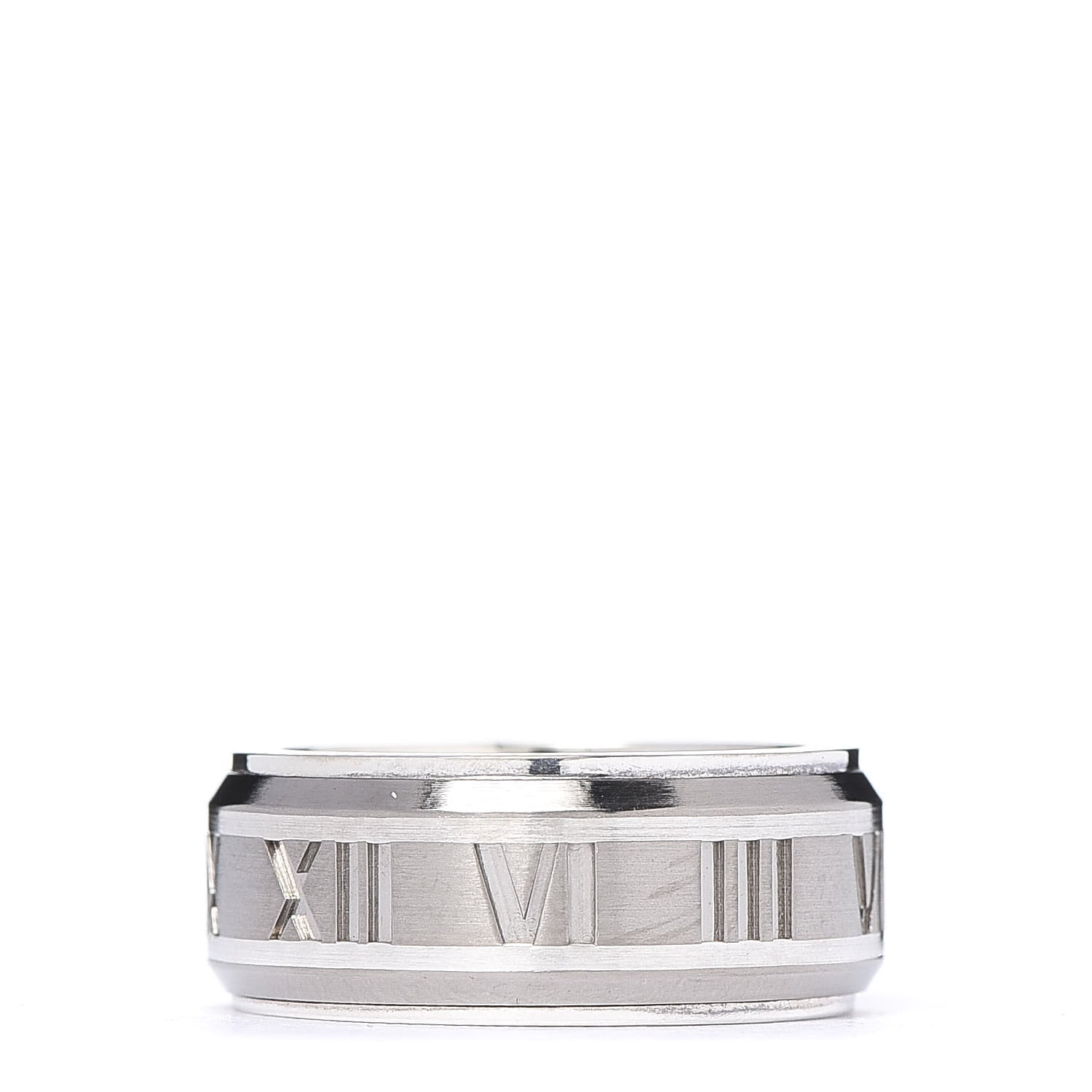 Tiffany Sterling Silver Titanium Atlas Band Ring 53 6.25 1 of 6