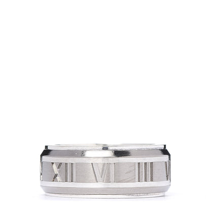 Tiffany Sterling Silver Titanium Atlas Band Ring 53 6.25 1 of 6