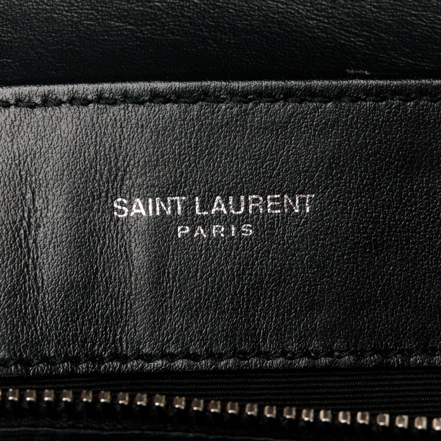 Calfskin Y Quilted Monogram Small Loulou Chain Satchel Black