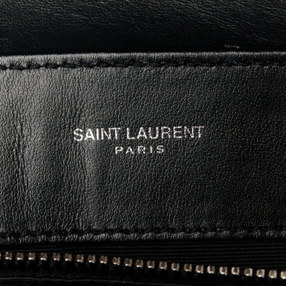 Saint Laurent Calfskin Y Quilted Monogram Small Loulou Chain Satchel Black 6 of 11