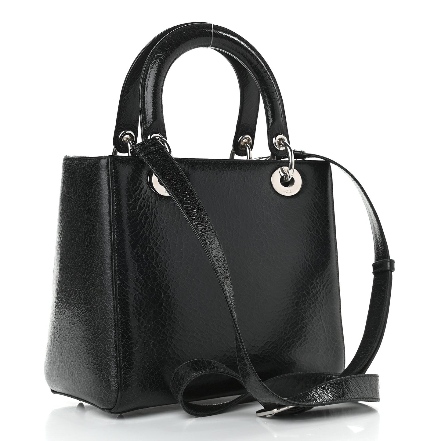 Ceramic Effect Deerskin Jeweled Swan Lady Dior Black