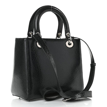 Christian Dior Ceramic Effect Deerskin Jeweled Swan Lady Dior Black 2 of 9