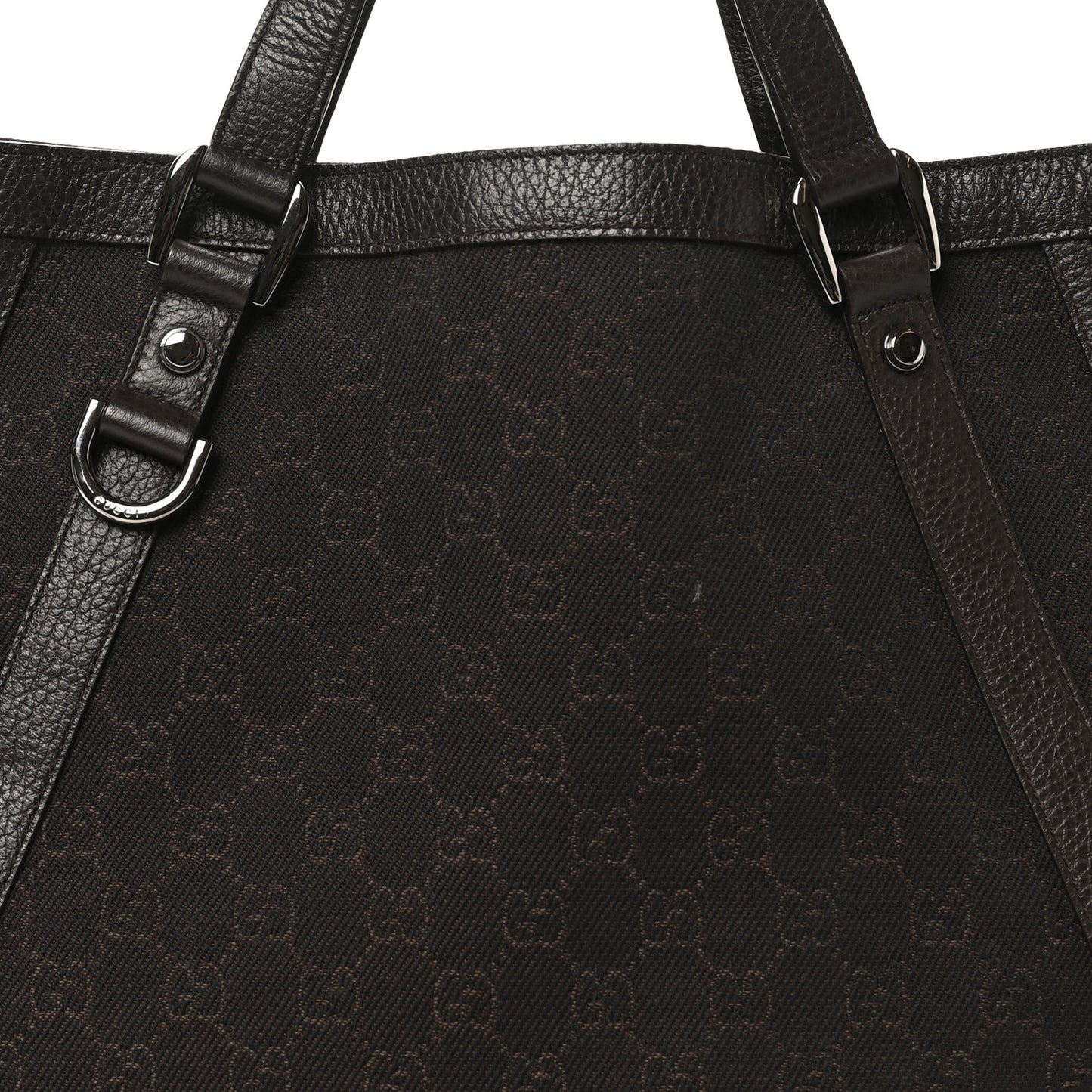 Monogram Medium Abbey Convertible Tote Dark Brown