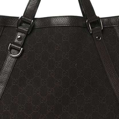 Gucci Monogram Medium Abbey Convertible Tote Dark Brown 8 of 10