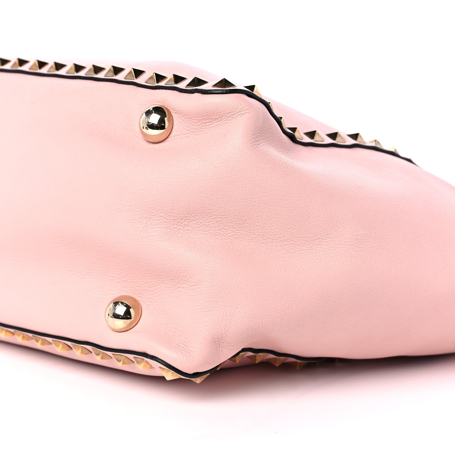 Valentino Garavani Vitello Medium Rockstud Tote Water Rose 8 of 13