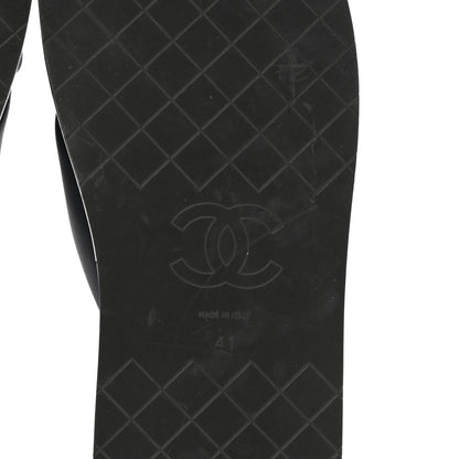 Chanel Fabric CC Mules Sandals 41 Black 6 of 8