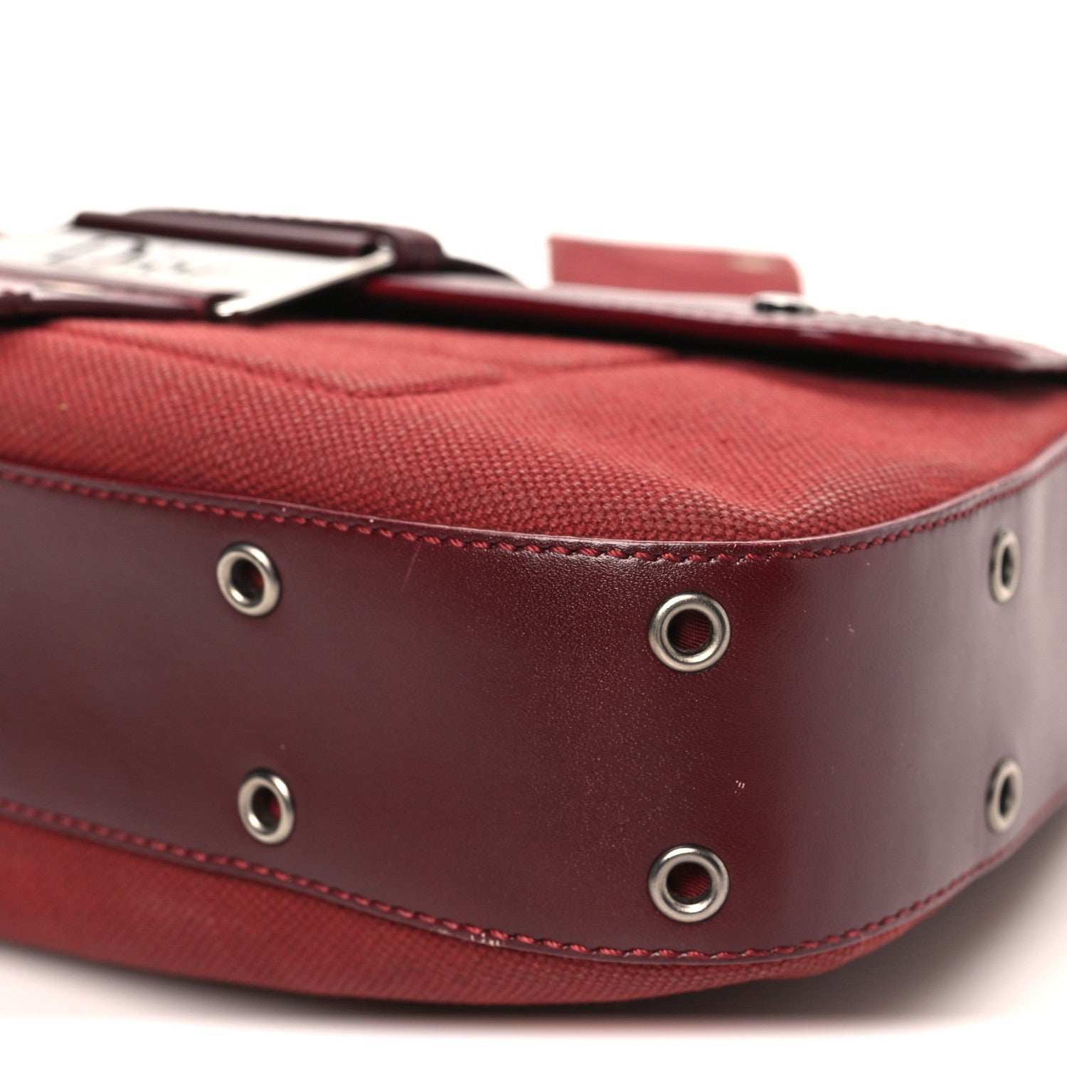 Christian Dior Canvas Calfskin Street Chic Columbus Ave Burgundy 10 of 12