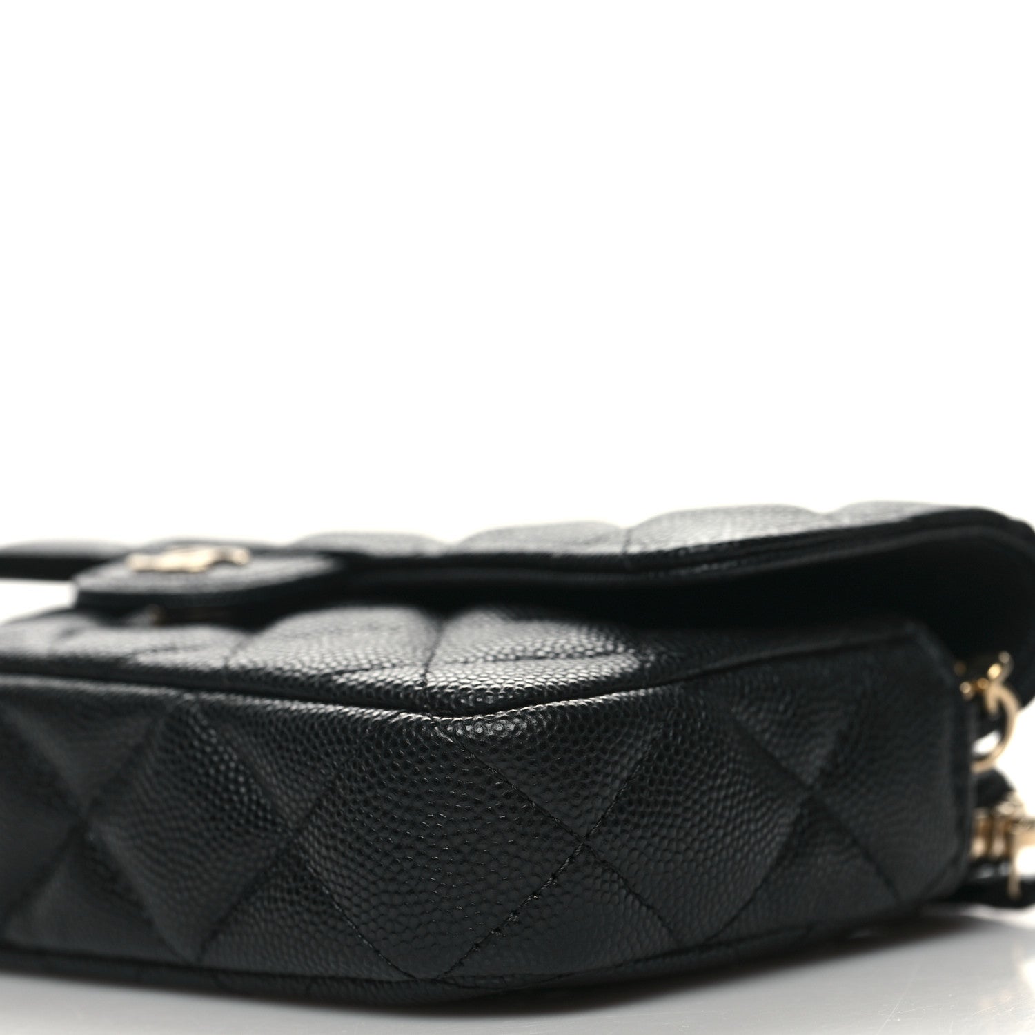 Chanel Caviar Quilted Flap Phone Holder With Chain Black 11 of 11