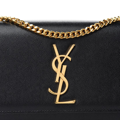 Saint Laurent Grain De Poudre Small Monogram Kate Satchel Black 11 of 11