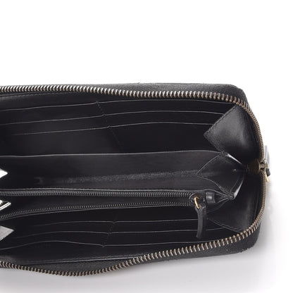 Gucci Calfskin Matelasse GG Marmont Zip Around Wallet Black 5 of 9