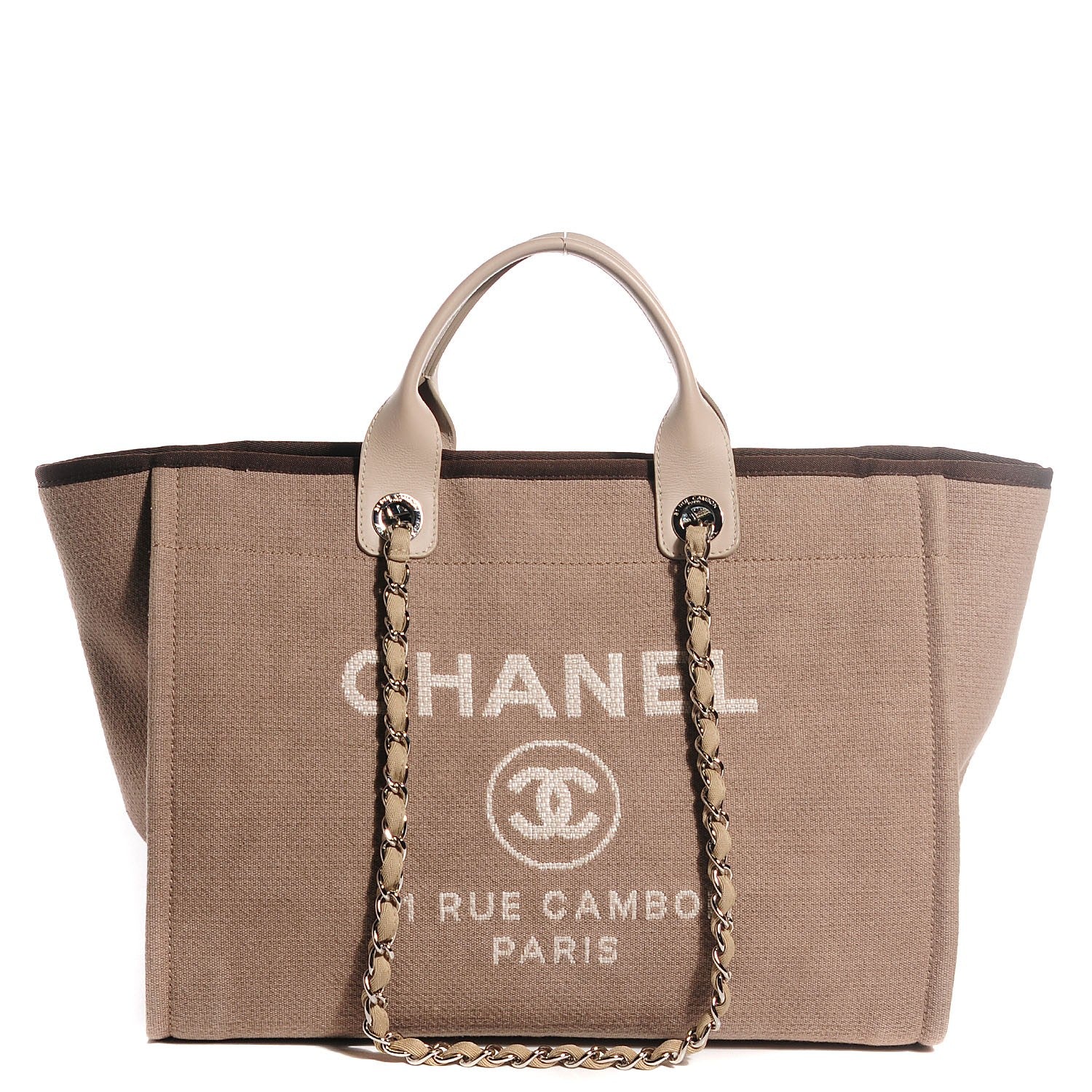 Chanel Canvas Large Deauville Tote Ecru 1 of 7