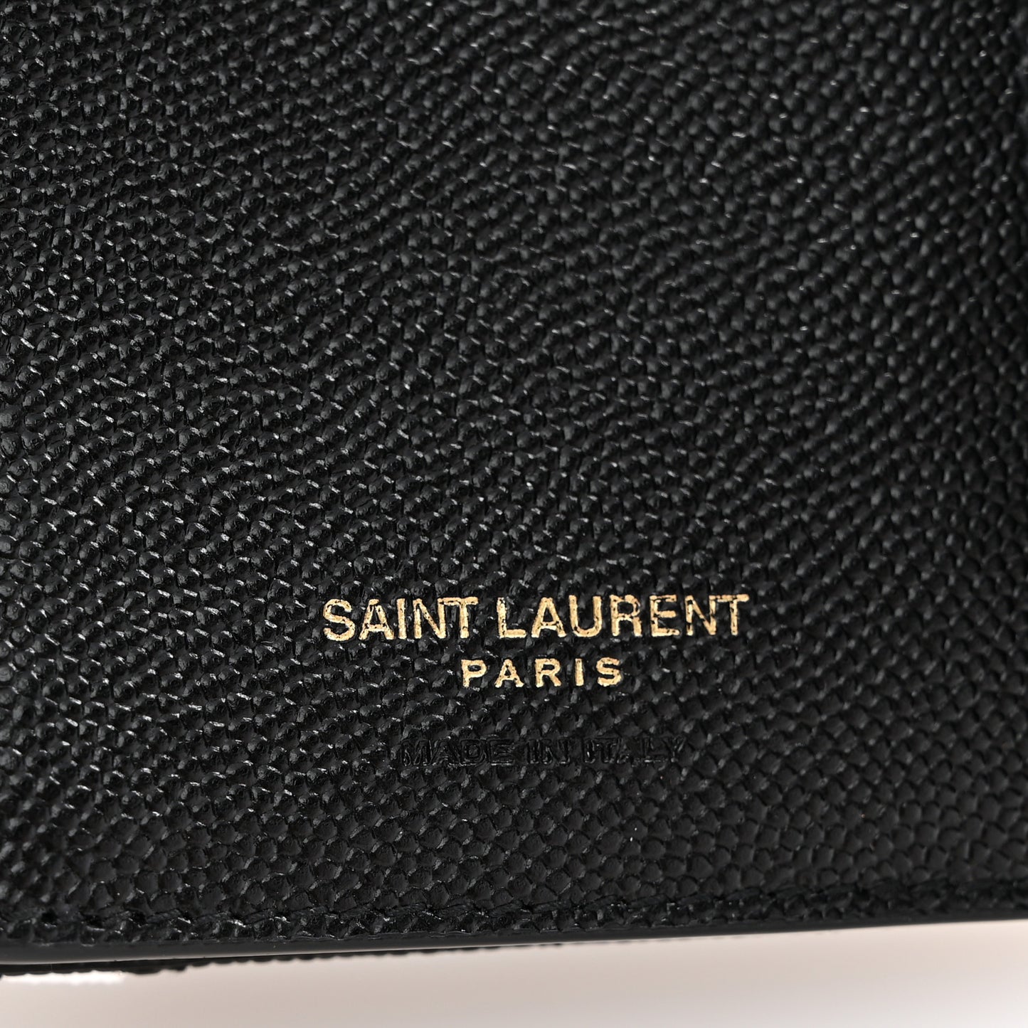 Grain De Poudre Matelasse Chevron Monogram Compact Tri Fold Wallet Black