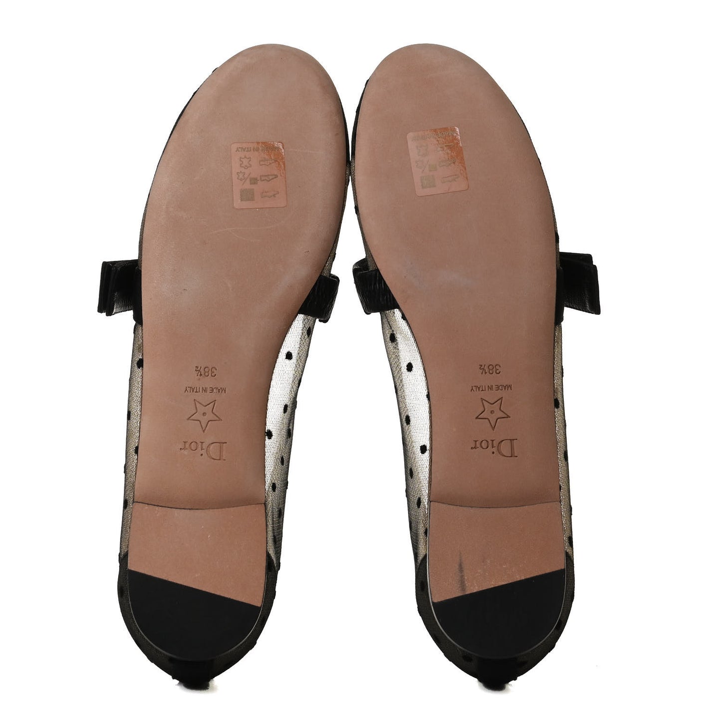 Swiss Tulle Dotted Miss J'Adior Ballet Pumps 38.5 Black Nude