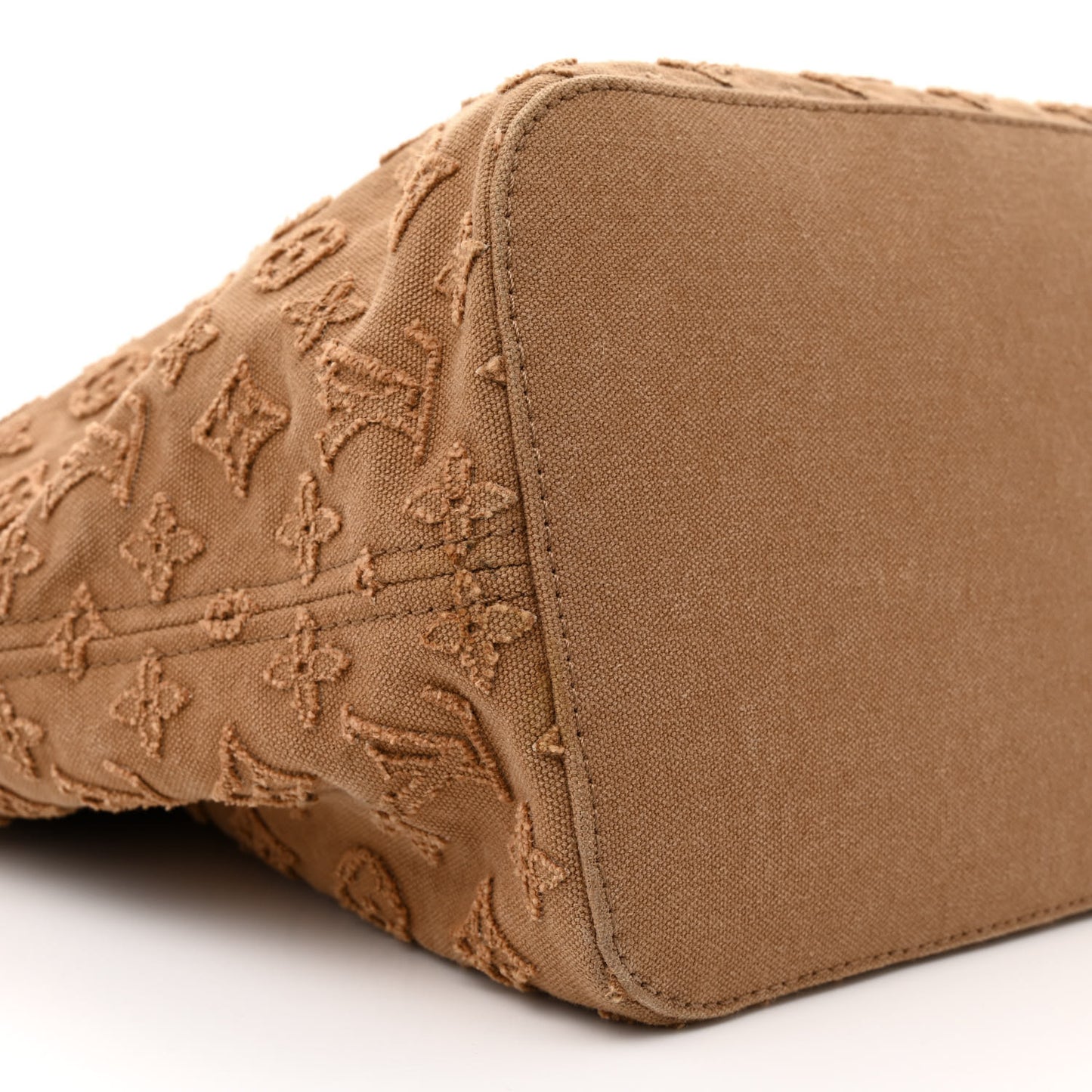 Monogram Denim Neverfull MM Caramel