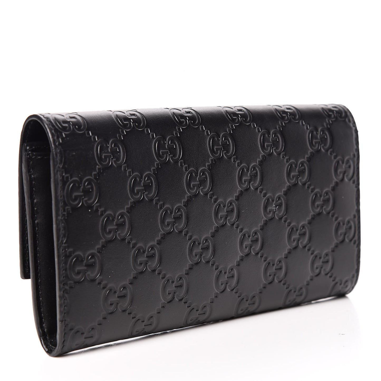 Guccissima Continental Flap Wallet Black