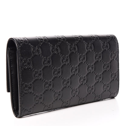 Gucci Guccissima Continental Flap Wallet Black 3 of 9
