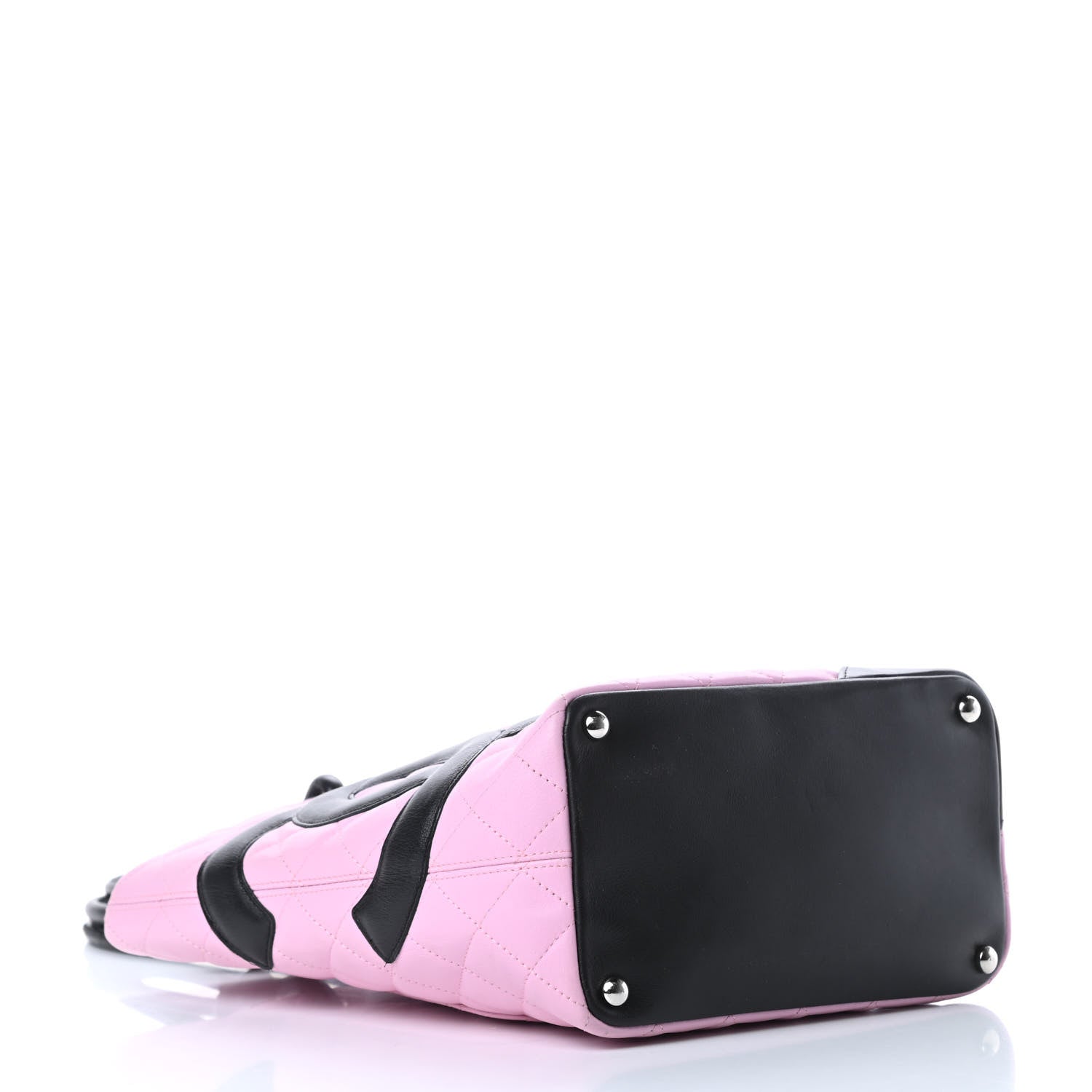 Chanel Calfskin Quilted Medium Cambon Tote Pink Black 4 of 14