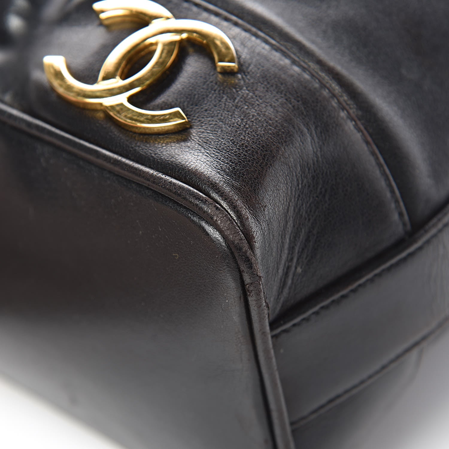 Chanel Lambskin CC Drawstring Shoulder Bag Black 12 of 17