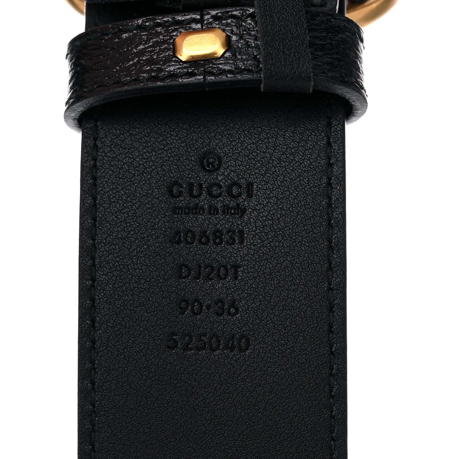 Gucci Textured Calfskin Double G 40mm Belt 90 36 Black 3 of 5