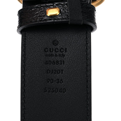 Gucci Textured Calfskin Double G 40mm Belt 90 36 Black 3 of 5
