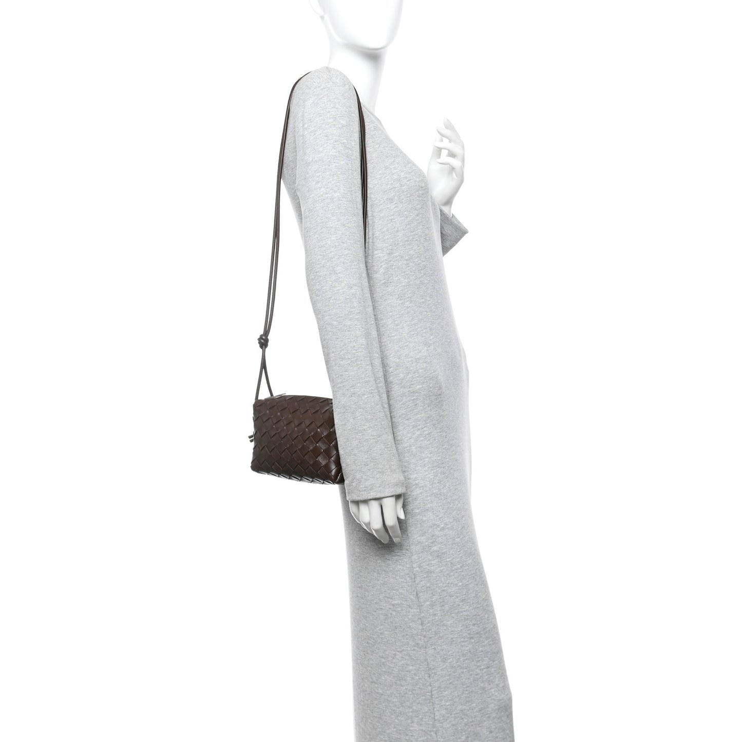 Nappa Intrecciato Mini Loop Camera Bag Light Brown