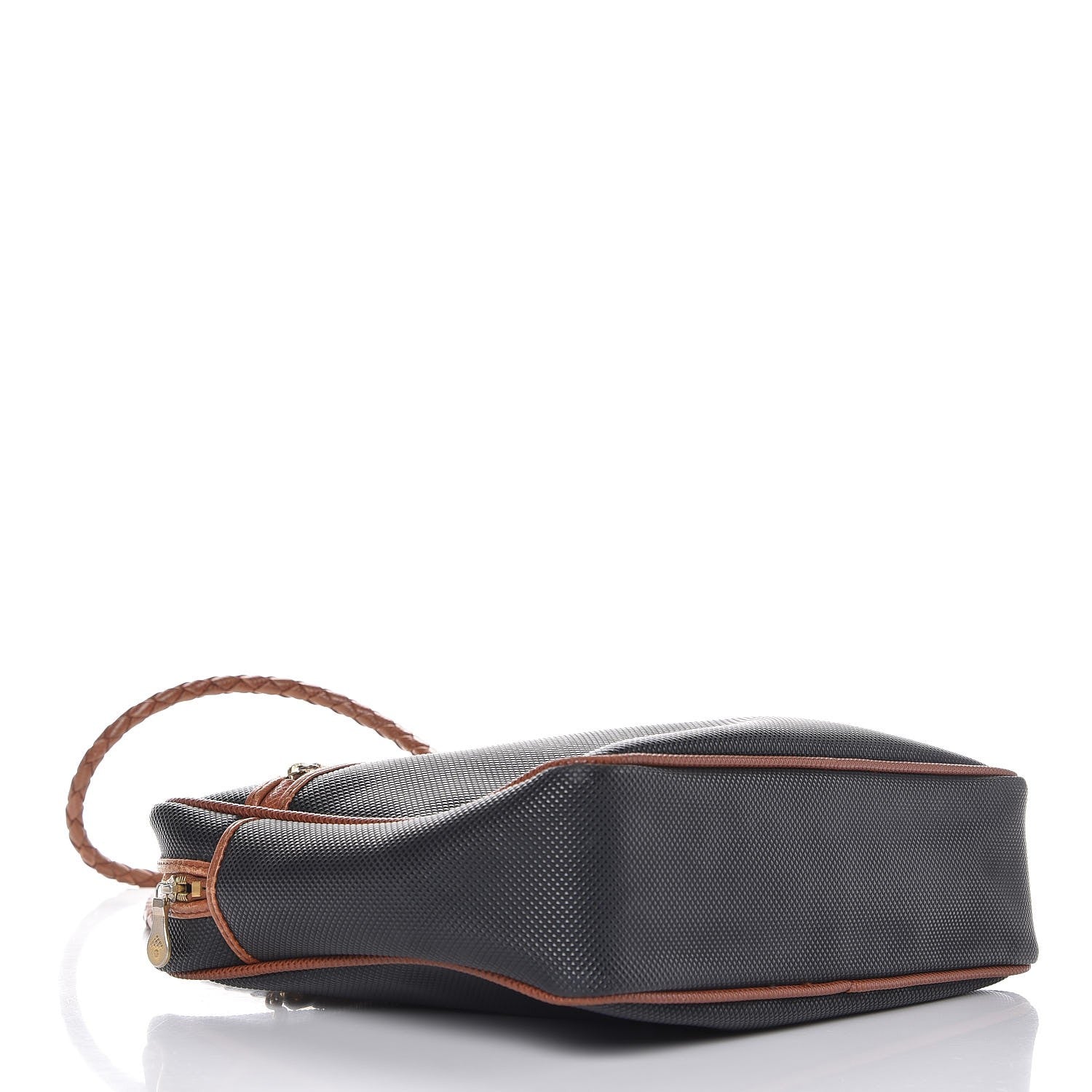 Bottega Veneta Rubberized Canvas Braided Handle Bag Navy 4 of 11