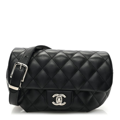 Chanel Calfskin Quilted CC Uniform Flap Belt Bag Black 1 of 10