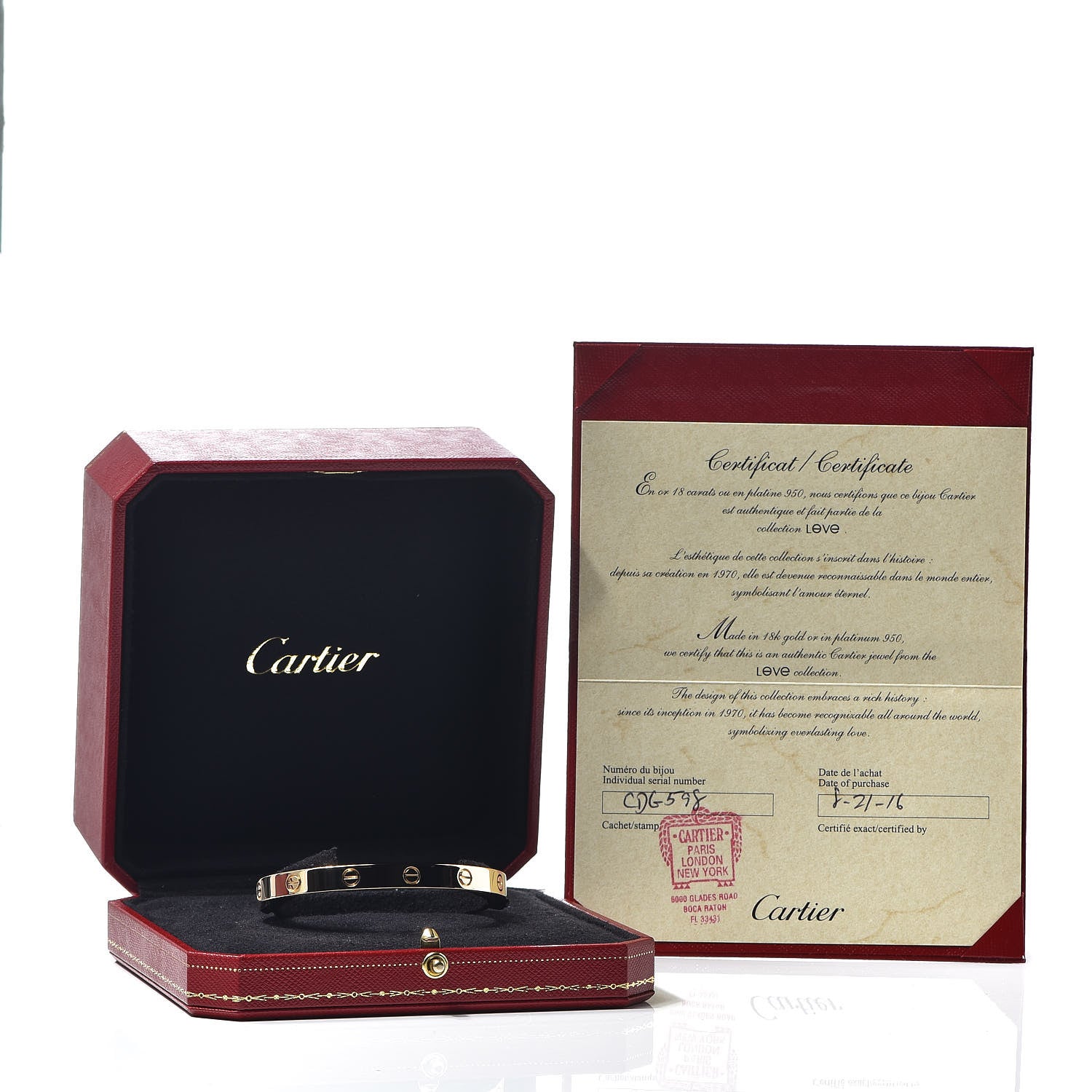 Cartier 18K Yellow Gold LOVE Cuff Bracelet 19 5 of 5