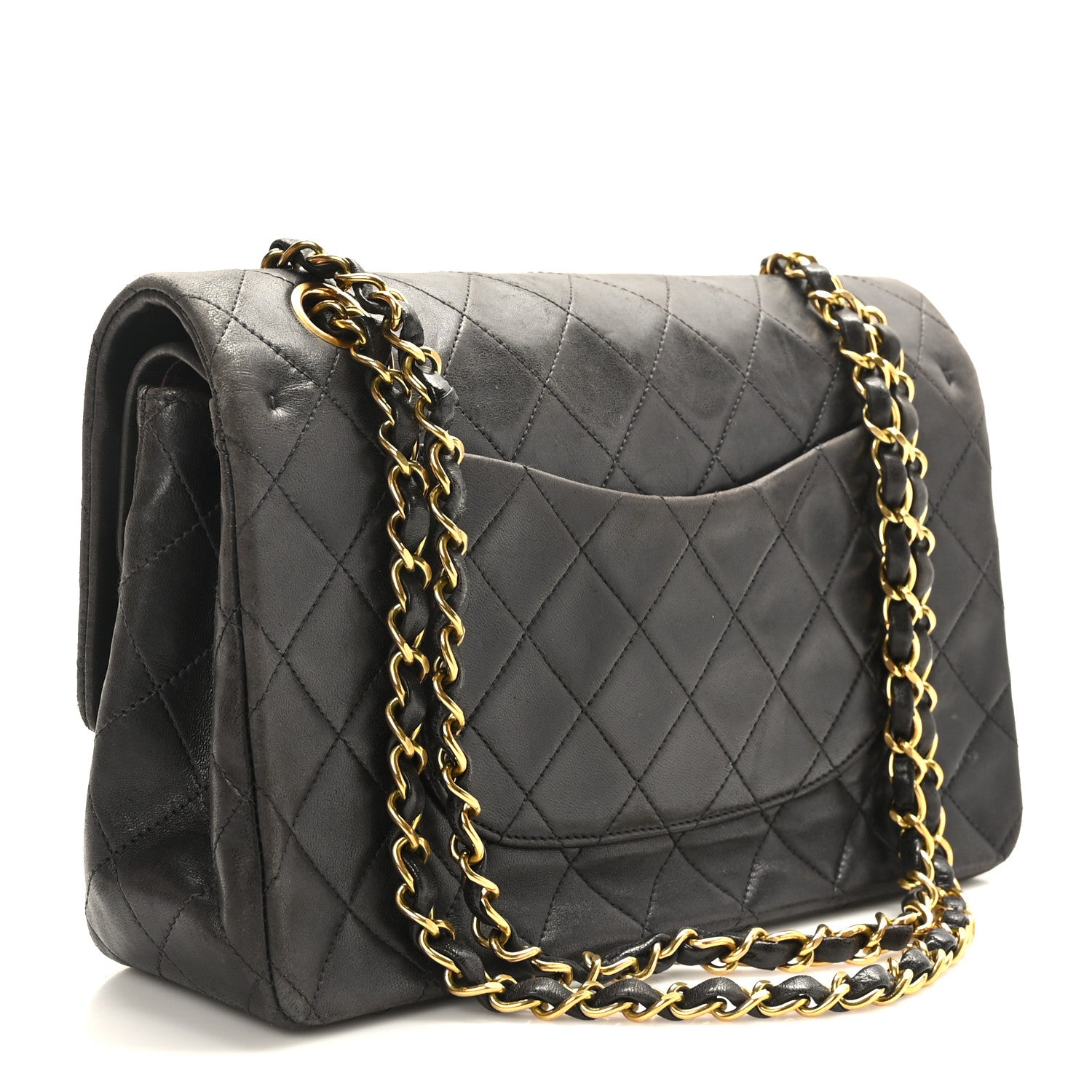 Chanel Lambskin Quilted Medium Double Flap Black 3 of 9