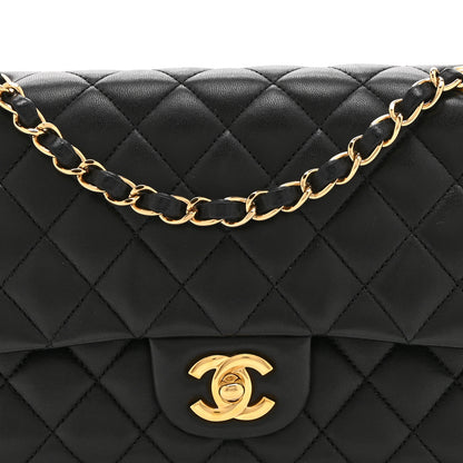 Chanel Lambskin Quilted Medium Double Flap Black 8 of 10