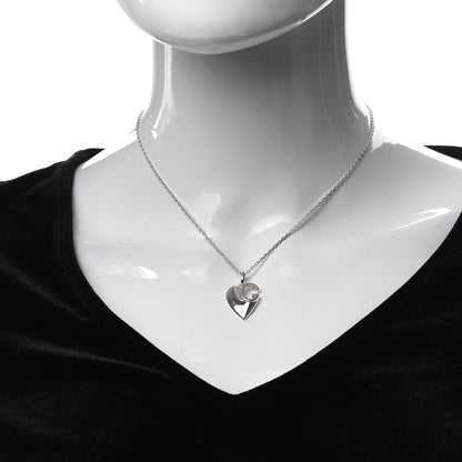 Gucci Sterling Silver Charlotte Cutout G Heart Pendant Necklace 2 of 6