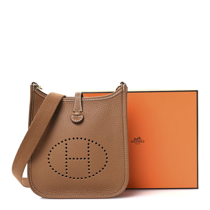 Hermes Taurillon Clemence Evelyne TPM Gold 11 of 11
