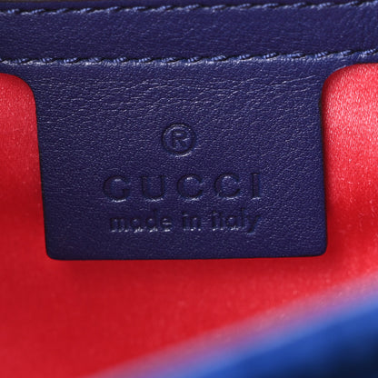 Gucci Velvet Matelasse Medium GG Marmont Shoulder Bag Cobalt Blue 6 of 10