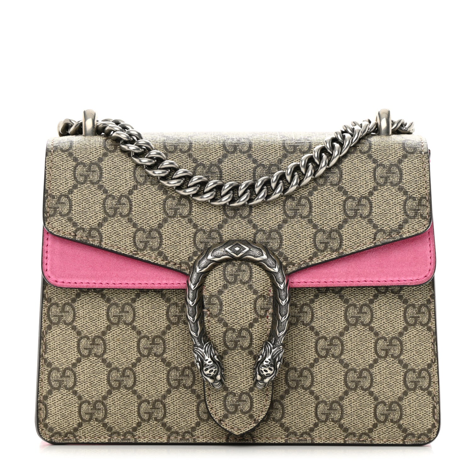 Gucci GG Supreme Monogram Mini Dionysus Shoulder Bag Pink 1 of 15