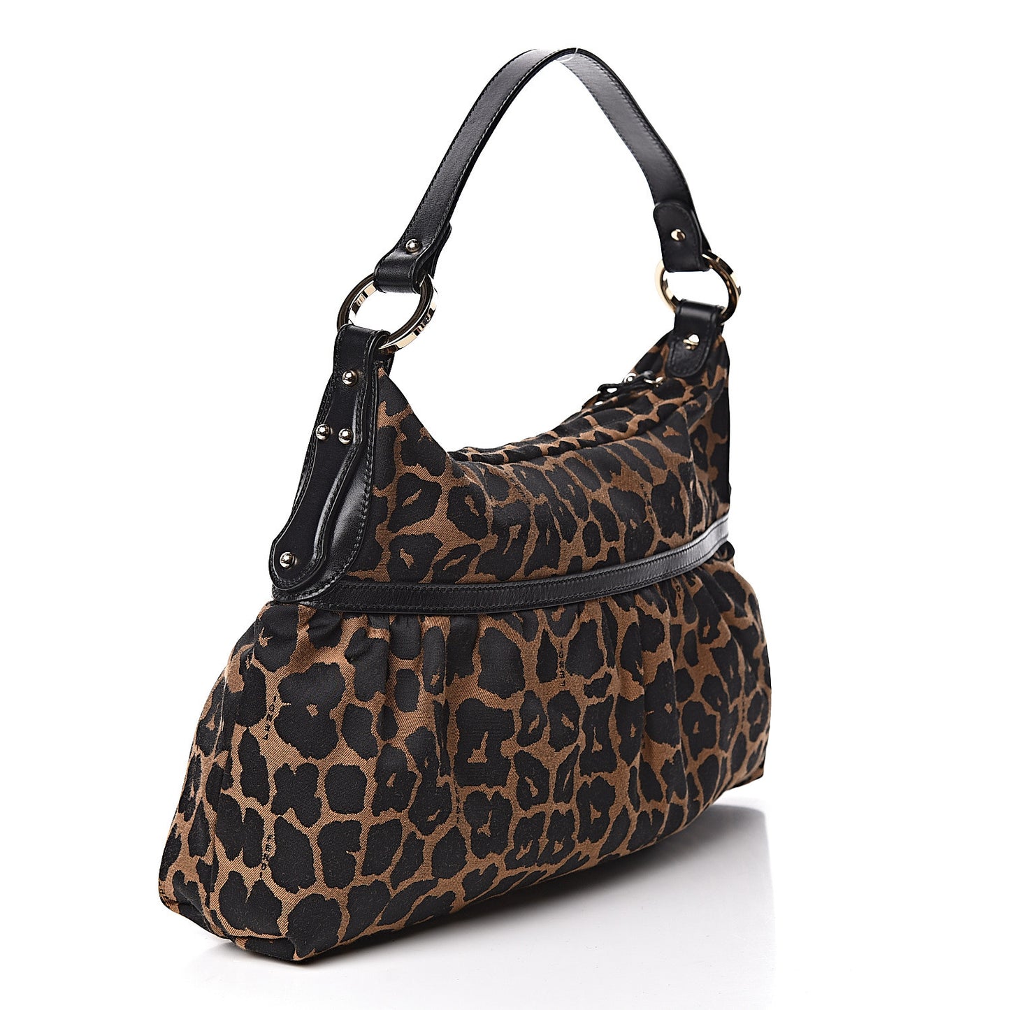Jacquard Leopard Print Chef Hobo Tobacco