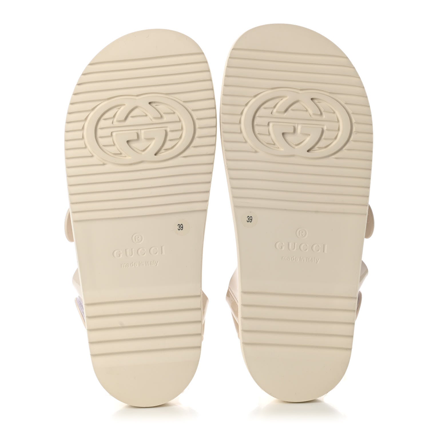 Gucci Rubber Mini Double G Womens Isla Dad Sandals 39 Dusty White 5 of 9
