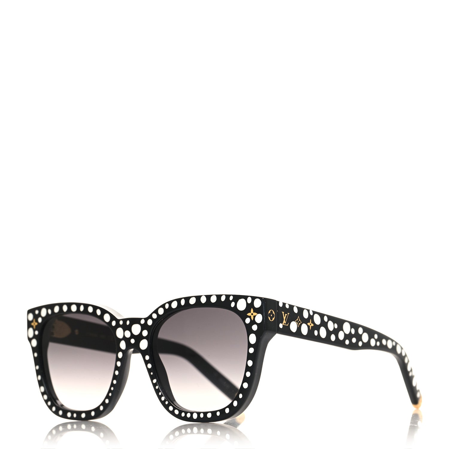 Louis Vuitton LV X YK Acetate Painted Dots Sunglasses Z1902W Black White 1 of 7