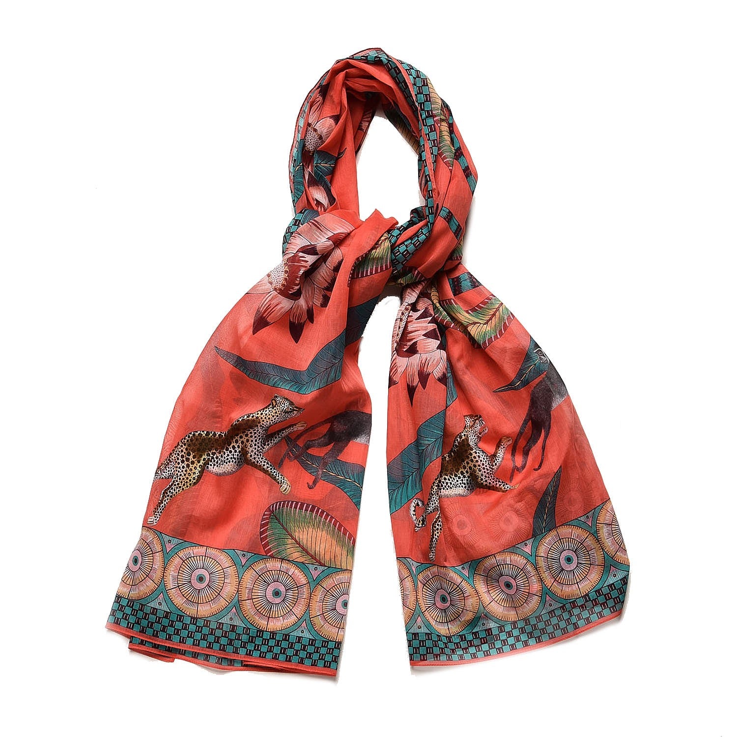 Hermes Cotton Printed Savana Dance Beach Pareo Sorbet 1 of 5