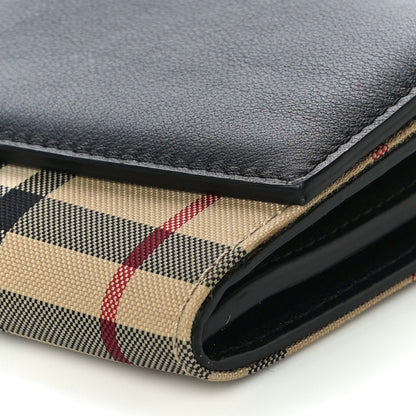 Burberry Calfskin House Check Henley Wallet On Chain Black 9 of 11