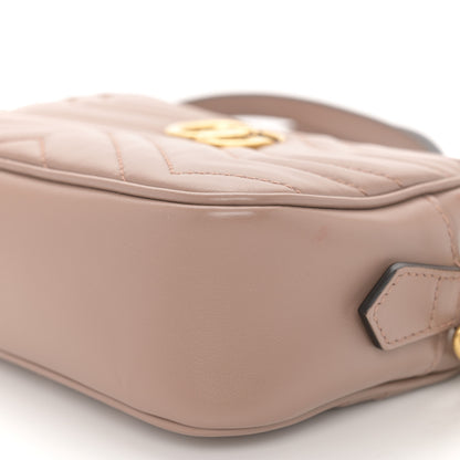 Gucci Calfskin Matelasse Mini GG Marmont Chain Shoulder Bag Porcelain Rose 10 of 11