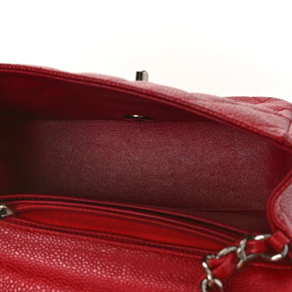 Chanel Caviar Quilted Mini Square Flap Red 5 of 10