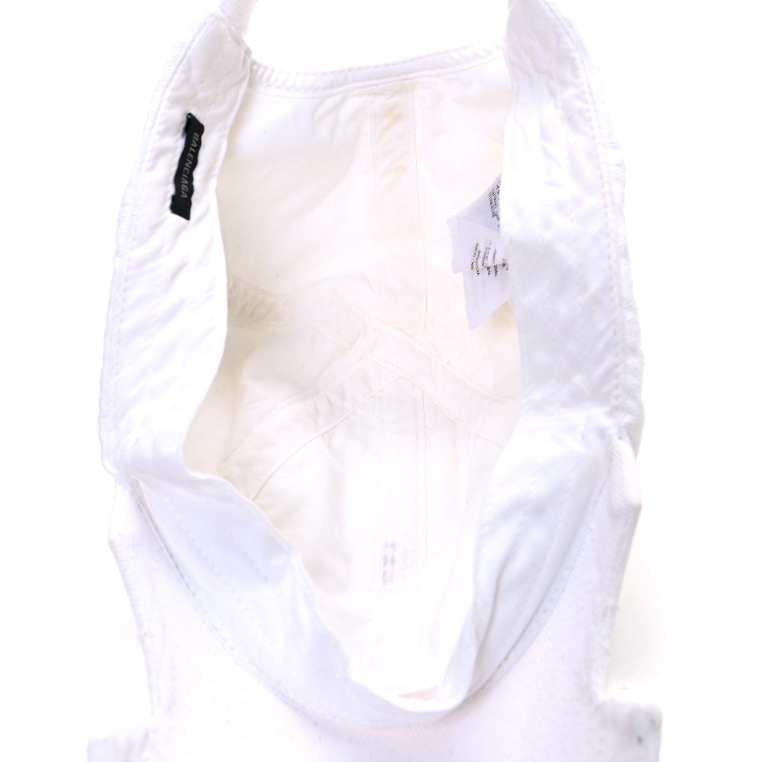 Balenciaga Cotton Drill Logo Baseball Cap S White 7 of 9