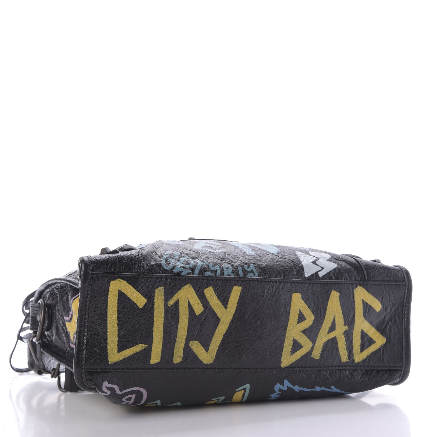 Balenciaga Agneau Graffiti All Over Classic Hardware S City Black Multicolor 4 of 9