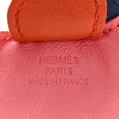 Hermes Milo Lambskin Grigri Rodeo Bag Charm PM Rose Azalee Cornaline Bleu De Malte 3 of 4
