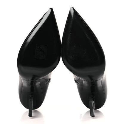 Saint Laurent Calfskin Opyum Ankle Boots 37.5 Black 6 of 9